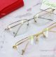 2020 New Replica Cartier Half Frame Eyeglasses - Gold Leg (3)_th.jpg